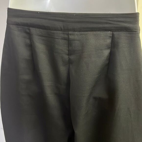 Pretty Little Thing Black Silky Side Zip Pants- Size 6 - Picture 11 of 15